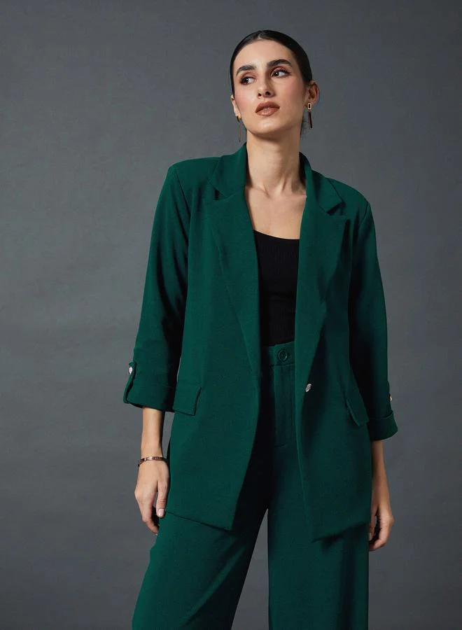 Sassafras Forest Green Buttoned Blazer