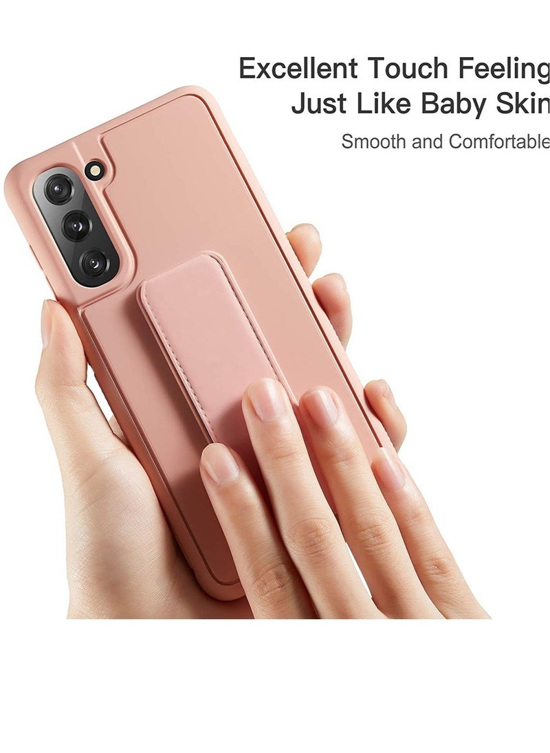 Raxoom Compatible with Samsung Galaxy S22 Plus Slim Hard Silicone Gel Rubber Premium TPU Fold-able Magnetic Kickstand - Image 2