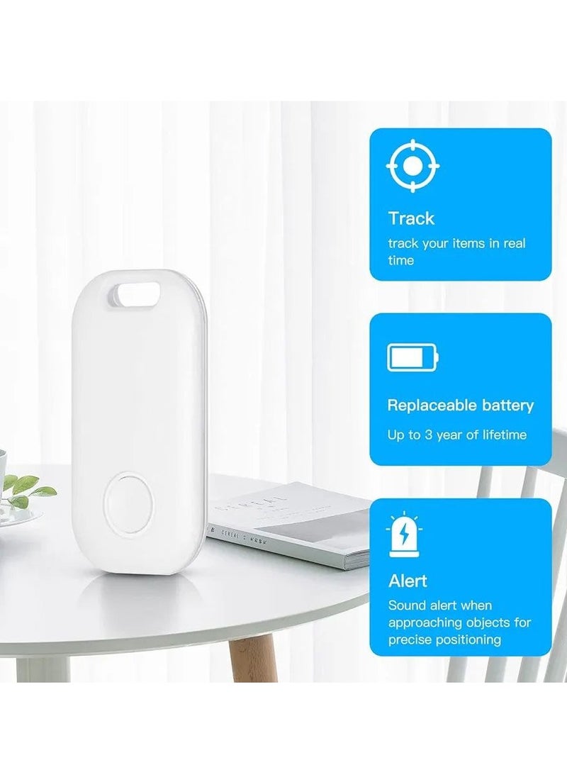 Smart Key Finder Bluetooth Item Finder Works with Apple Find My Item Locator Anti-Lost Device for Keys, Bags and More Global Positioning iOS Only