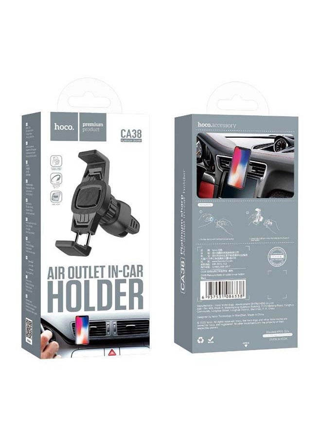 Hoco Platinum sharp Air Outlet Car HolderBlack  Grey  - Image 3