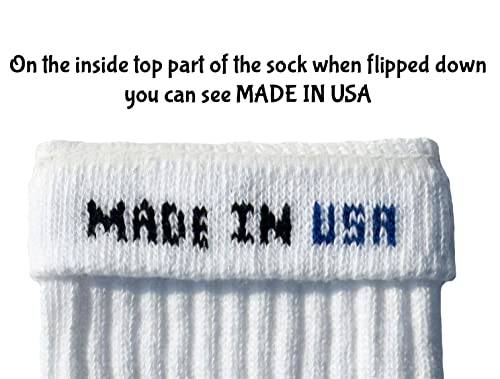 SKATERSOCKS 19" Mid calf White tube socks with Royal Blue stripes style 3 - Image 3