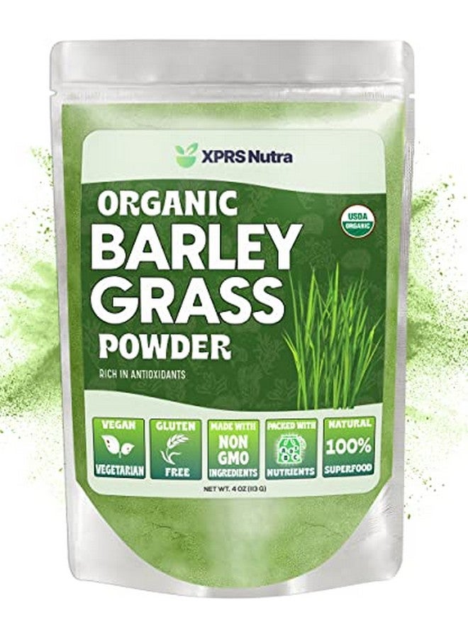 XPRS Nutra Organic Barley Grass Powder 4 Ounce Premium Barley Powder Rich In Antioxidants Amino Acids And Protein Barley Green Superfood For Immunity  - Image 1