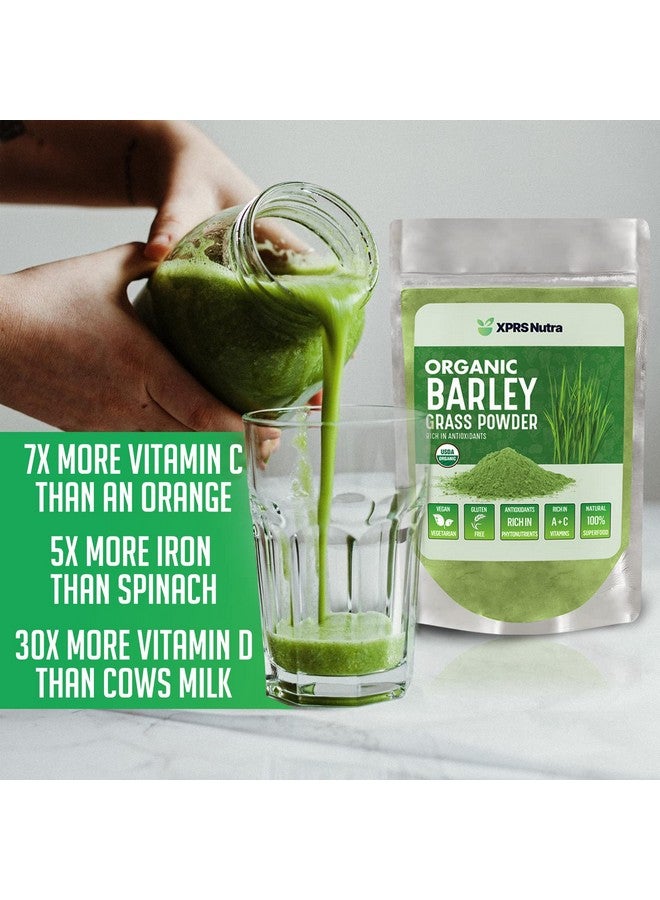 XPRS Nutra Organic Barley Grass Powder 4 Ounce Premium Barley Powder Rich In Antioxidants Amino Acids And Protein Barley Green Superfood For Immunity  - Image 3