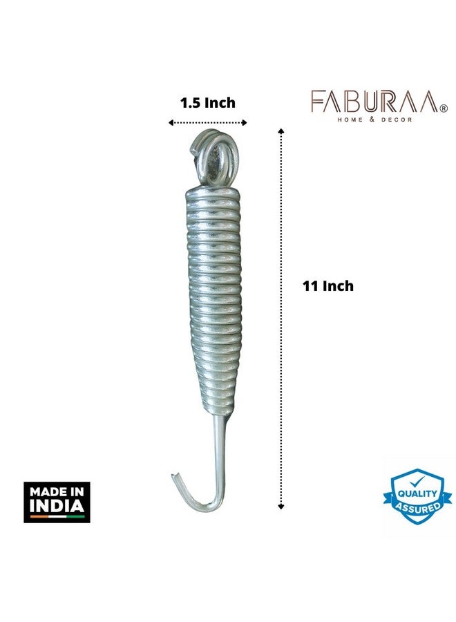 Faburaa Faburaa Metal Heavy Duty Hanging Swing Accessories Spring with S Hook for Hammock Chair, Boxing Bag, Porch Swings Extension (1 Spring & 1 S Hook)  - Image 2