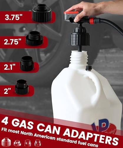 FUELIO Fuel Transfer Pump USB Charging Electric Gas Pump for Gas Can Gas Transfer Pump Battery Powered with Automatic Shut Off Nozzle Fix Clip Extra Long Hose Gas Can Jug Tank For Gasoline - Image 3