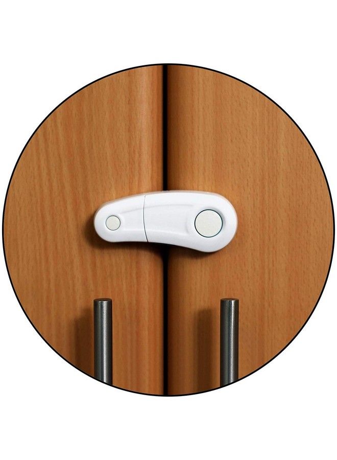 Safe-O-Kid Durable Elegant Child Safety Cabinet Lock (White)Pack Of 2 - Image 1