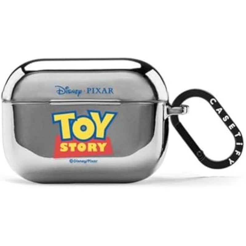 Casetify Mirror Airpods Pro 1/2 Case with Ring 【Toy Story Colab】 - Toy Story Logo - Silver - Image 1
