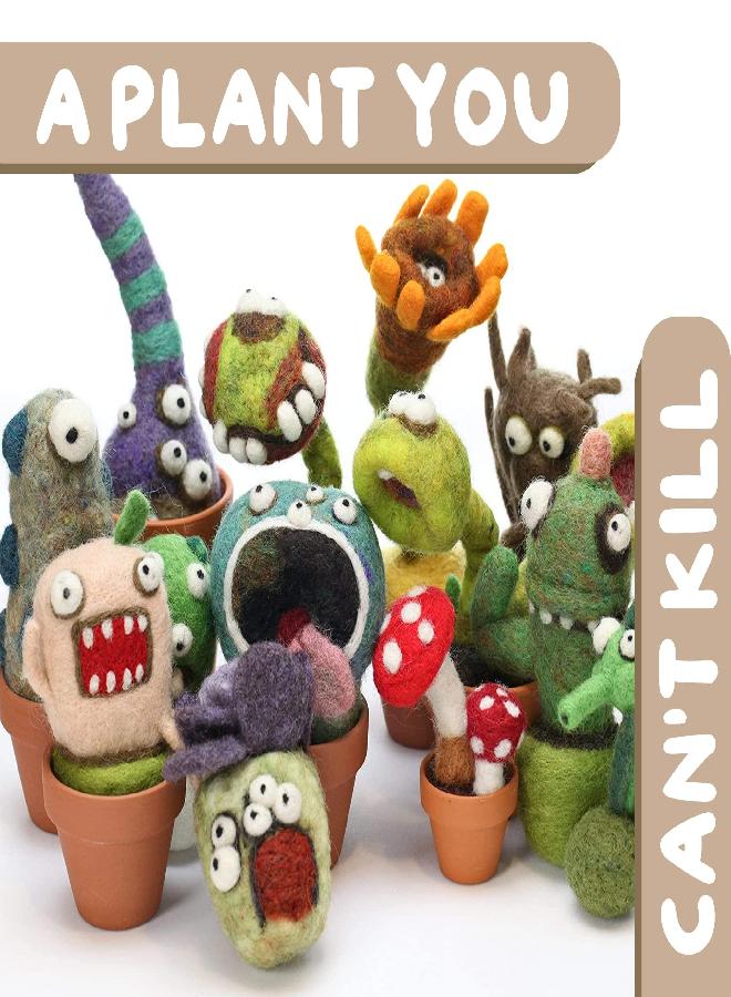 Woolbuddy Needle Felting Kit Cactus, Felting Kit for Beginner Adults Includes 4 Felting Needles, Needle Felting Wool, Felting Foam Pad, 2 Clay Pots and Photo Instructions, DIY Crafts - Image 2