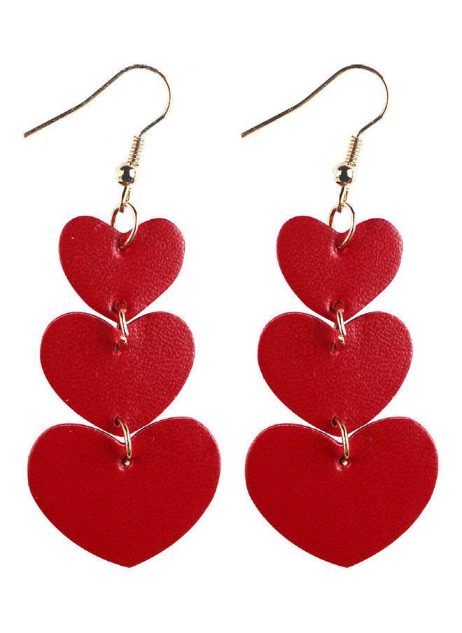 NIBEMINENT - 3-Layers Heart Shaped Dangle Earrings - Image 1