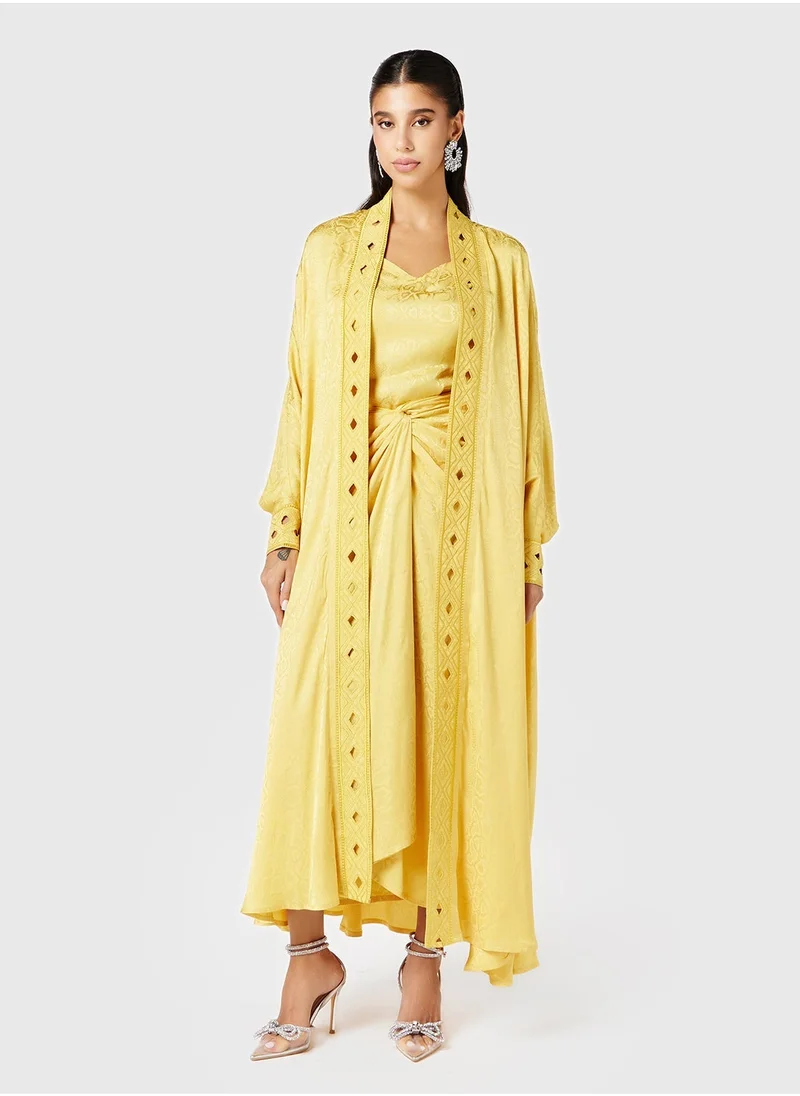 Threadz by Ajooni Draped Skirt With Jacket
