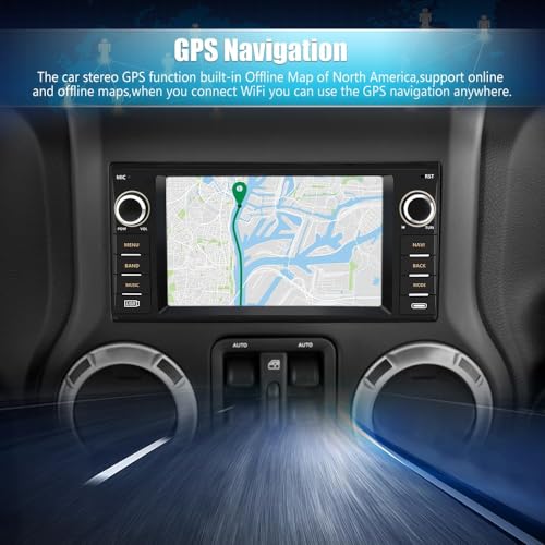 Junsun Car Radio Stereo for Dodge Ram 1500 2500 3500 2009 2010 2011 2012 Avenger Challenger 2008 2009 2010 2011 2012 2013 2014, 7 Inch Touch Screen with Wireless CarPlay Android Auto Backup Camera - Image 4