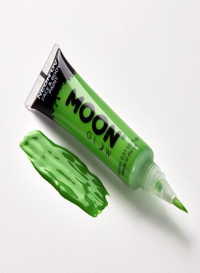 Moon Glow Intense Neon UV Face Paint 15ml Intense Red - Image 4