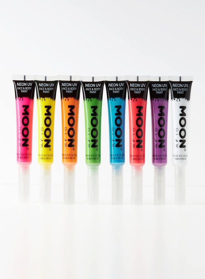 Moon Glow Intense Neon UV Face Paint 15ml Intense Red - Image 2