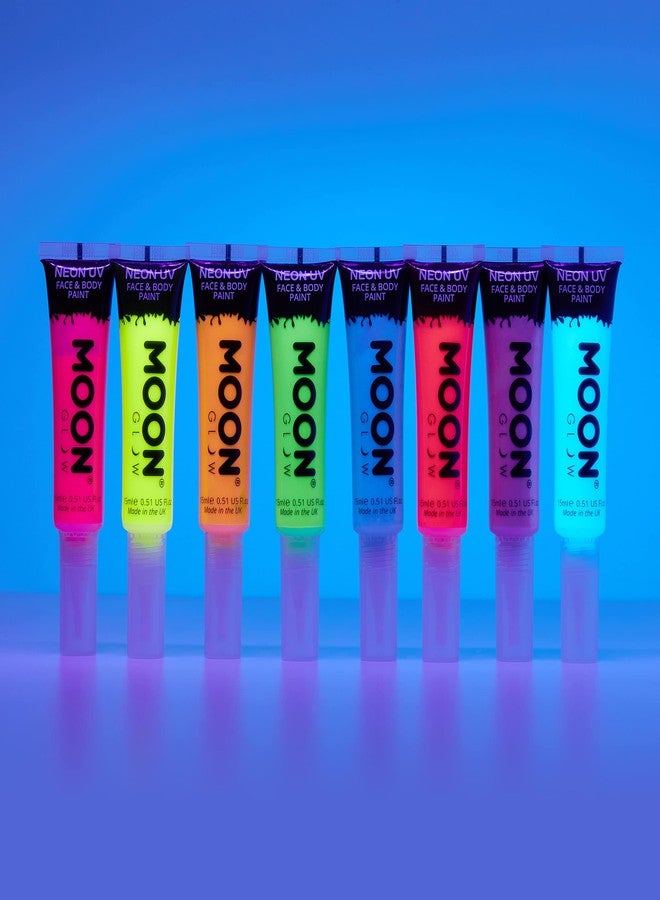 Moon Glow Intense Neon UV Face Paint 15ml Intense Red - Image 3