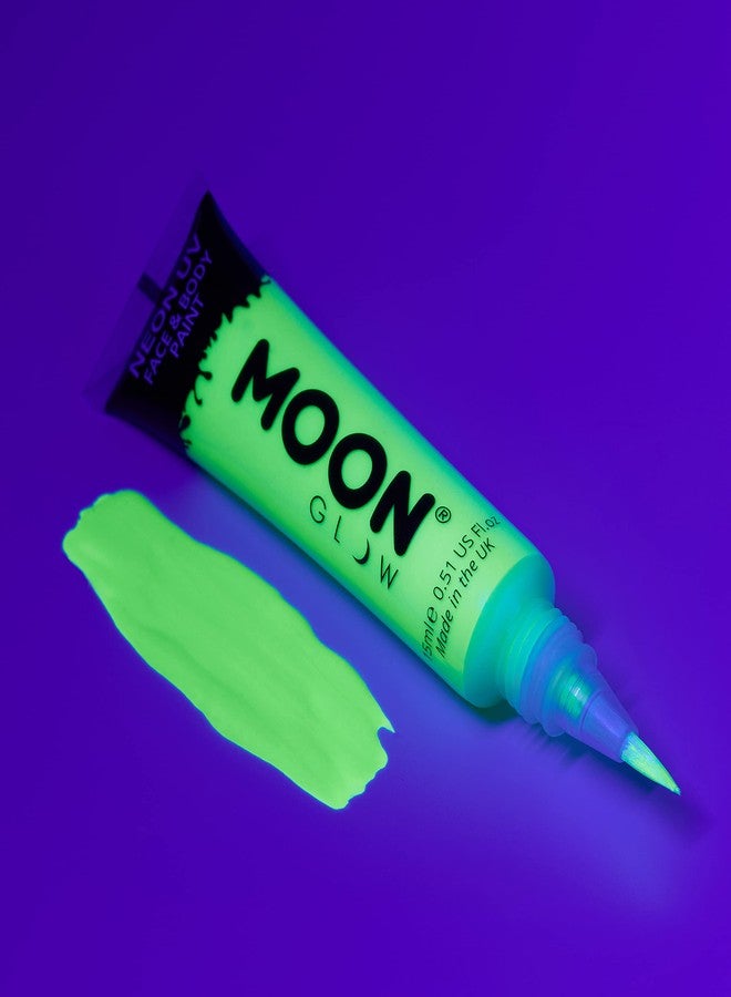 Moon Glow Intense Neon UV Face Paint 15ml Intense Red - Image 5