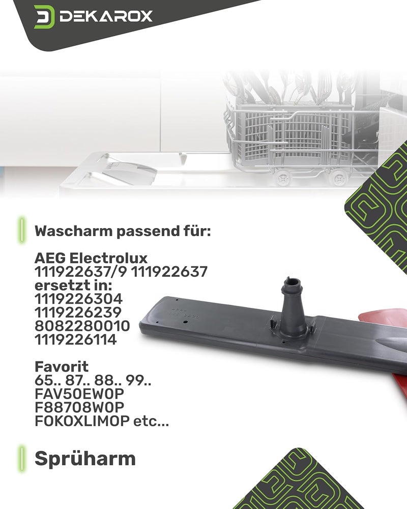 Dekarox Lower Spray Arm Washing Arm for AEG Electrolux 111922637/9 1119226379 for Dishwasher Dishwasher Favorit 99 88 87 - Image 3
