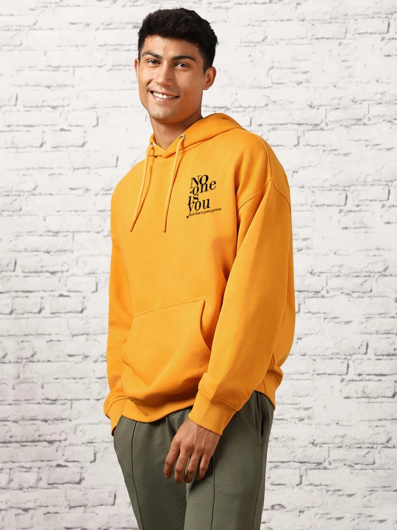 NOBERO  Stylish Yellow Oversized Hoodie for Men  | Best Price UAE