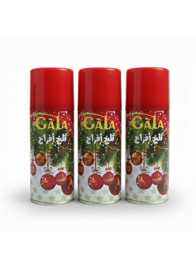 Gala Party Snow Spray 150ml, 3 Pcs , Fun Snow Spray for Weddings, Birthdays, and Kids’ Parties , Creative Indoor and Outdoor Party Toy for Children - Image 1