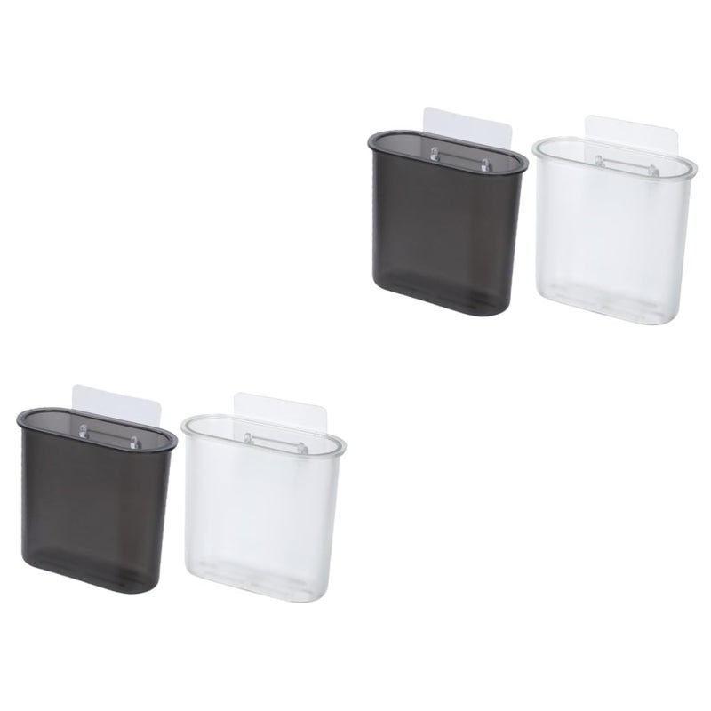 2 Pack Wall Mounted Shower Toothbrush Holder With Toothpaste Organizer And Drainage Design - Image 2