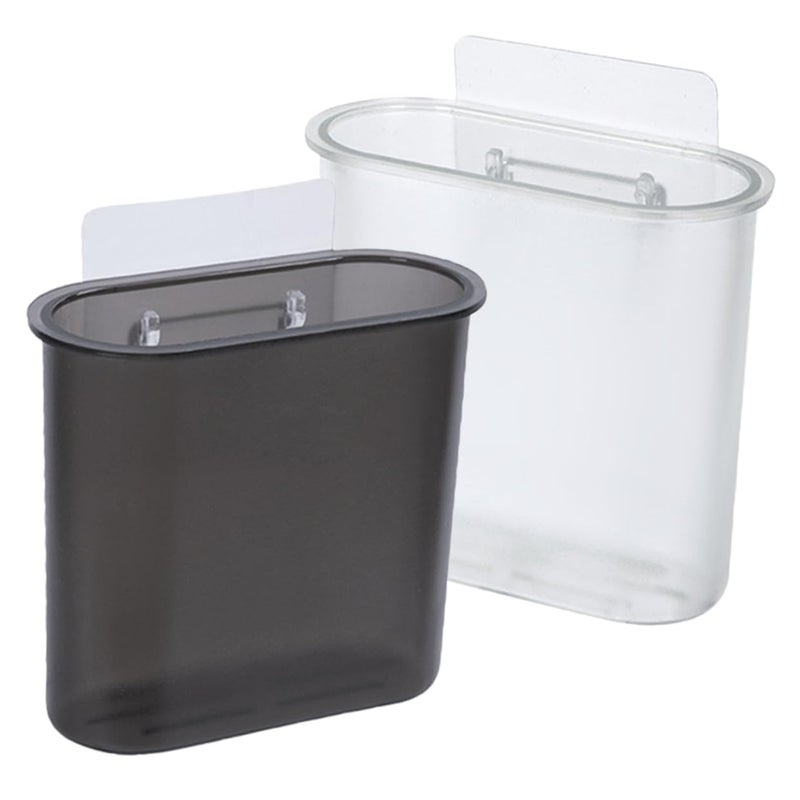 2 Pack Wall Mounted Shower Toothbrush Holder With Toothpaste Organizer And Drainage Design - Image 4