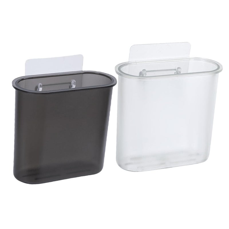 2 Pack Wall Mounted Shower Toothbrush Holder With Toothpaste Organizer And Drainage Design - Image 5