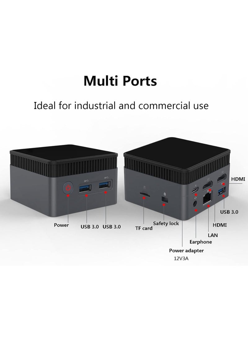 Generic - Mini PC Windows 11, Jasper Lake N5105 Quad Core Processor 8GB DDR4 M.2 SSD Mini Desktop Computer Dual 4K HDMI, 3 USB 3.0, WiFi, BT4.2, Gigabit Ethernet (8GB+1TB) - Image 1