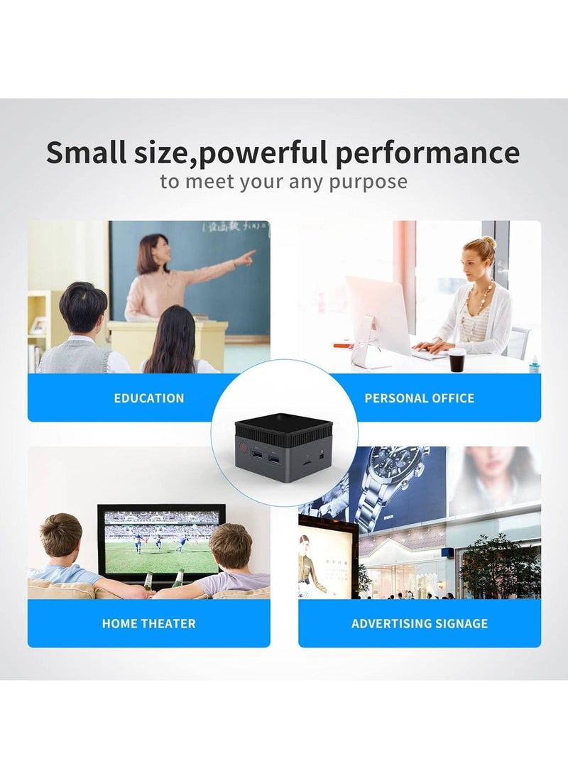 Generic - Mini PC Windows 11, Jasper Lake N5105 Quad Core Processor 8GB DDR4 M.2 SSD Mini Desktop Computer Dual 4K HDMI, 3 USB 3.0, WiFi, BT4.2, Gigabit Ethernet (8GB+1TB) - Image 1