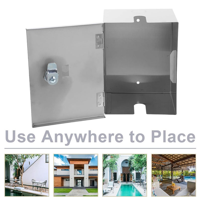غطاية صندوق مخرج كهربائي خارجي مقاوم للماء وقابل للقفل من الفولاذ المقاوم للصدأ - Image 4