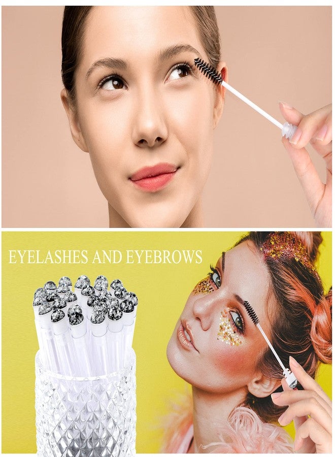 Dming 20pcs Eyelash brush Lash Wand Makeup tool Eyelash Extension supplies Cleaning brush Diamond Mascara foil black - Image 4