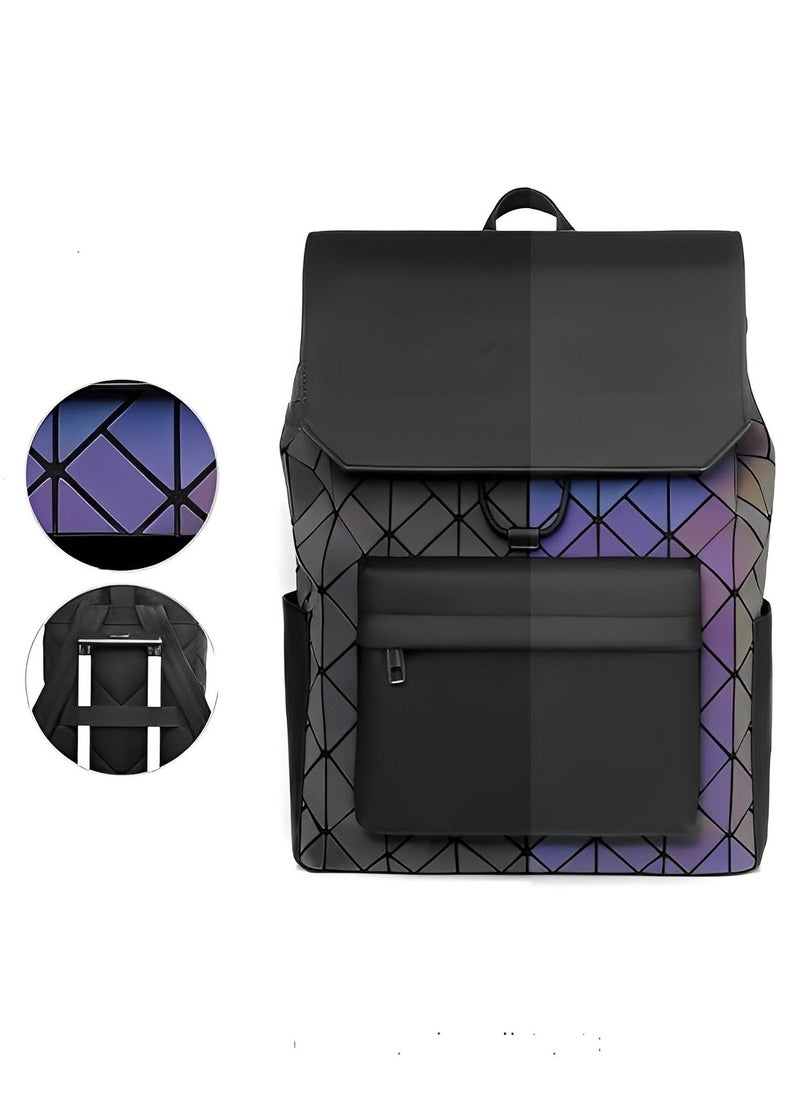 Skycare Skycare New Geometric Diamond Grid Backpack, Fashionable Large Capacity Shoulder Bag for Students and Commuters, with Laptop Compartment, Trendy Brand Backpack for Men women  - Image 1