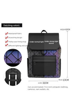 Skycare Skycare New Geometric Diamond Grid Backpack, Fashionable Large Capacity Shoulder Bag for Students and Commuters, with Laptop Compartment, Trendy Brand Backpack for Men women  - Image 2