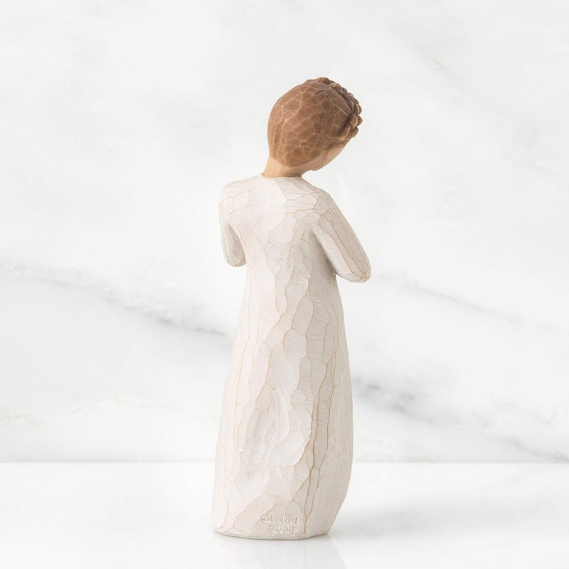 Willow Tree Keepsake, Kept Forever in The Heart, Figure Holding Gold Leaf Heart, an Expression of Love and Caring or to Express Sympathy and Comfort, Sculpted Hand-Painted Figure - Image 3