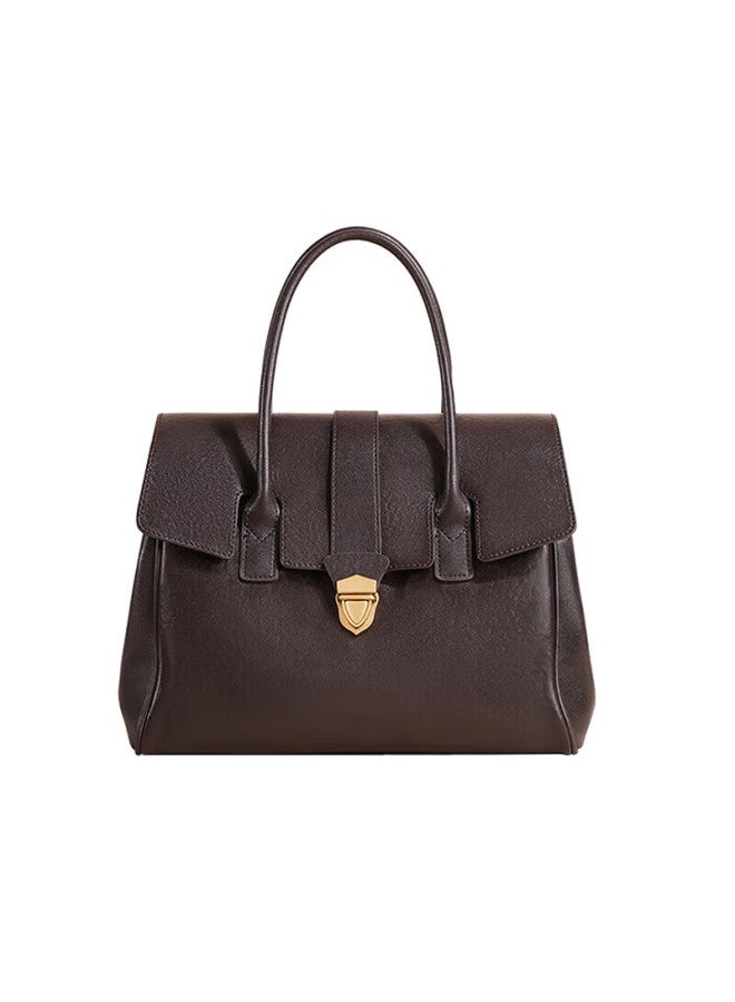 Yuyula Leather Large Capacity Women's Crossbody Shoulder Bag Business Briefcase Birthday Gift For Girlfriend Wife Premium Feel - Image 4