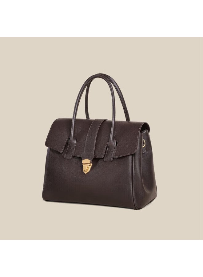 Yuyula Leather Large Capacity Women's Crossbody Shoulder Bag Business Briefcase Birthday Gift For Girlfriend Wife Premium Feel - Image 1