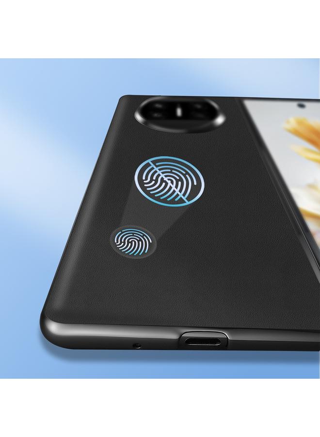 اس-توب جراب هاتف Huawei Mate X3 فائق النحافة مصنوع من الجلد العادي قابل للطي - Image 5
