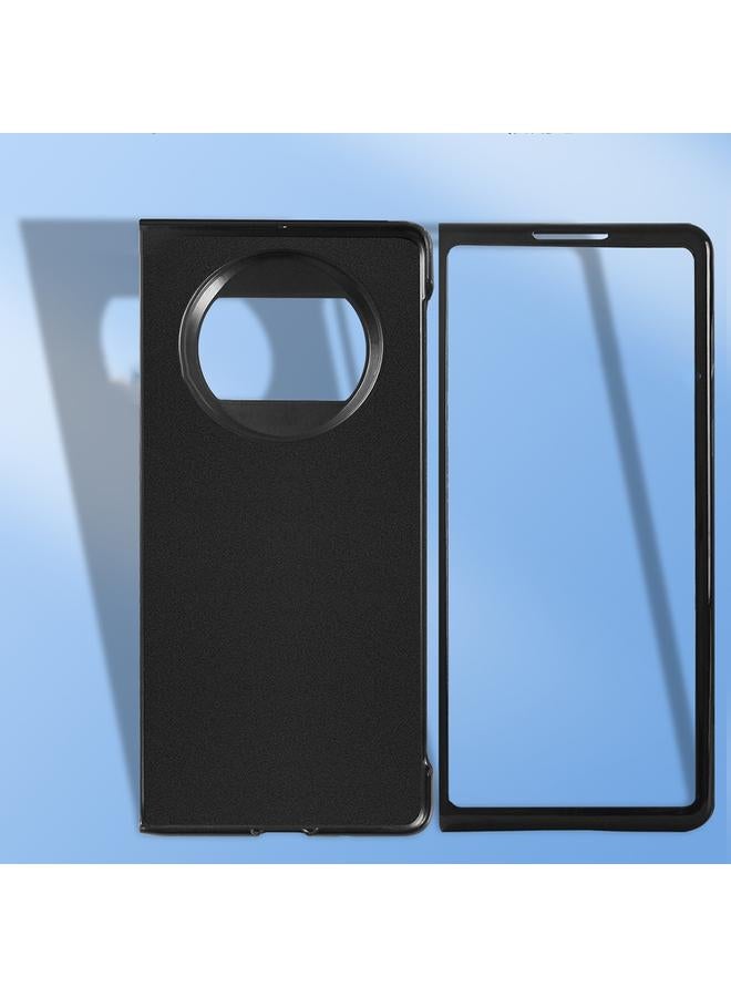 اس-توب جراب هاتف Huawei Mate X3 فائق النحافة مصنوع من الجلد العادي قابل للطي - Image 4