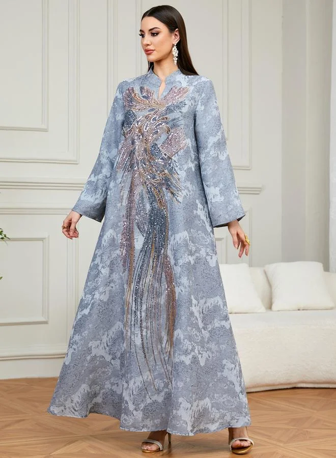 تايك تو جلابية مطرزة بترتر