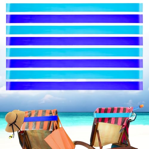 BlissfulBlend 8 Pack Towel Bands for Cruise Chairs, Beach Towel Band for Pool Lounge Chair, 2026 Summer Travel Must Haves Cruise Accessories, Perfect Alternatives for Towel Clips - Image 1