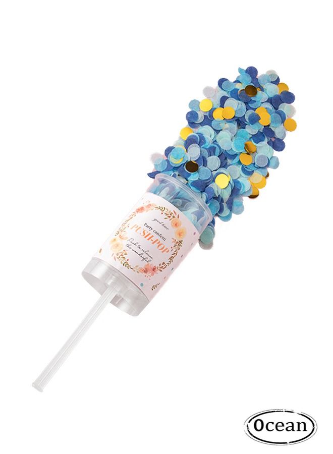 أوشن ورقة كونفيتي كانونس بوبرز ، 1 قطعة من دفع البوب كونفيتي بوبرز عرس كونفيتي بوبرز بيبي هدية عرس الذكرى عيد ميلاد الحزب اللوازم - Image 1