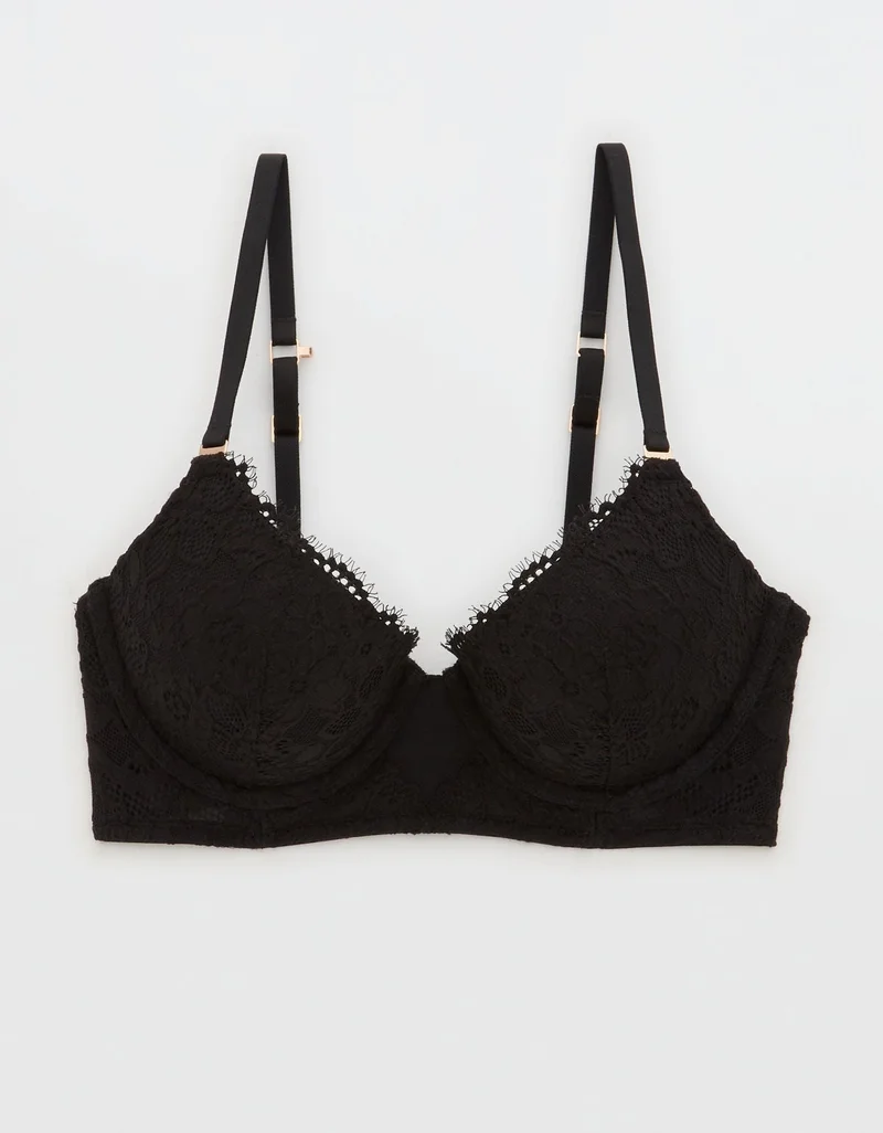 Aerie  Aerie Real Power Plunge Push Up Eyelash Lace Bra for Women | Best Price UAE