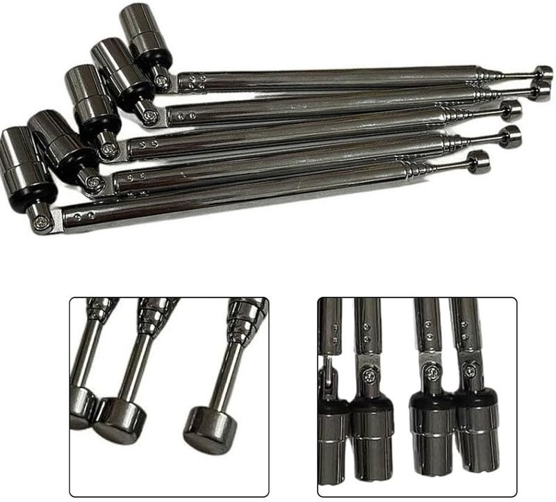 Stainless Steel Telescopic Antenna 5 Piece Set Adjustable 49cm For Digital TV Audio - Image 3
