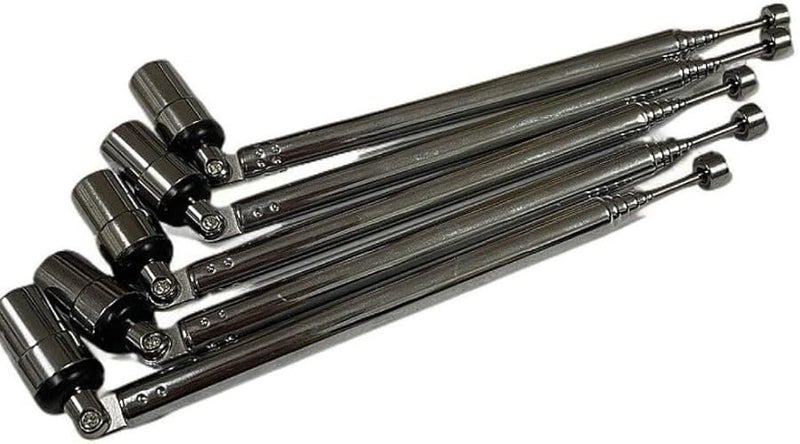 Stainless Steel Telescopic Antenna 5 Piece Set Adjustable 49cm For Digital TV Audio - Image 2