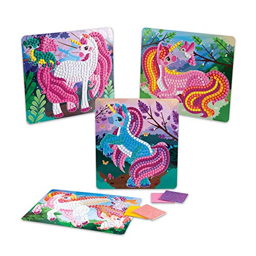 ORB The Factory Sticky Mosaics Unicorns, Pink/Teal/Blue/Purple, 12' x 2' x 10.75' - Image 3