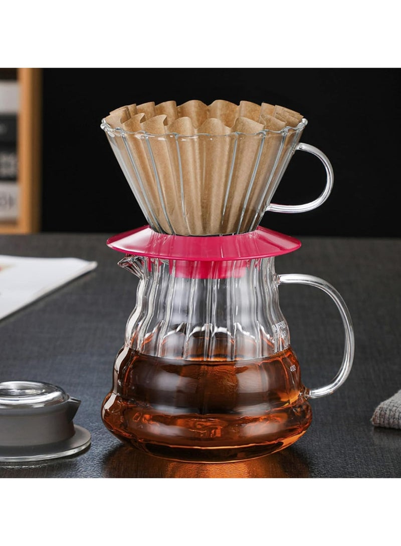 فانسكي 2-5 كوب مرشحات ورقة القهوة ، 100 قطعة من مرشحات ورقة القهوة غير المبيضة ، رشاقته سلة فلتر القهوة الطبيعية (البني) - Image 5