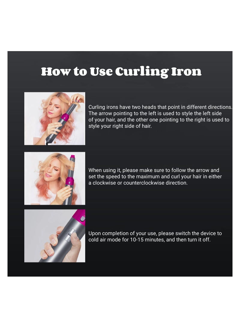 SYOSI 5 in 1 Hair Styler, New Updated Air Styler with Hot Air Brush, Air Curler, Hair Dryer, Straighteners,Wrapper, Negative Ion Hair Warp Suitable for All Hair Types - Image 2