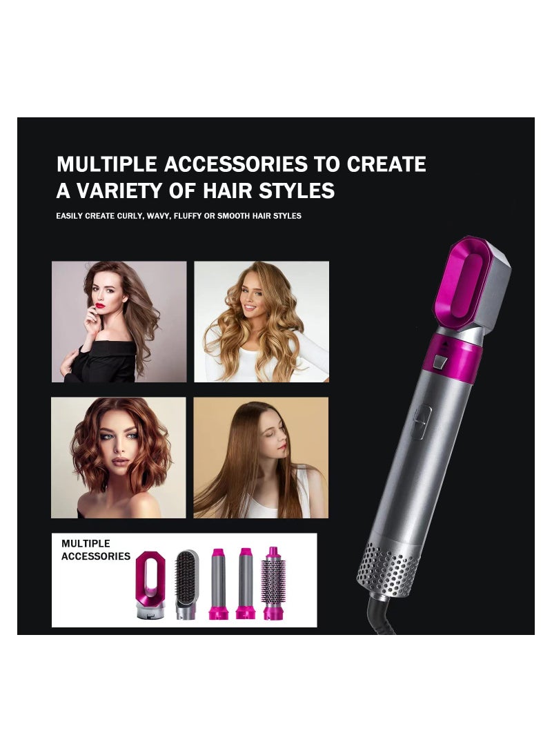 SYOSI 5 in 1 Hair Styler, New Updated Air Styler with Hot Air Brush, Air Curler, Hair Dryer, Straighteners,Wrapper, Negative Ion Hair Warp Suitable for All Hair Types - Image 3