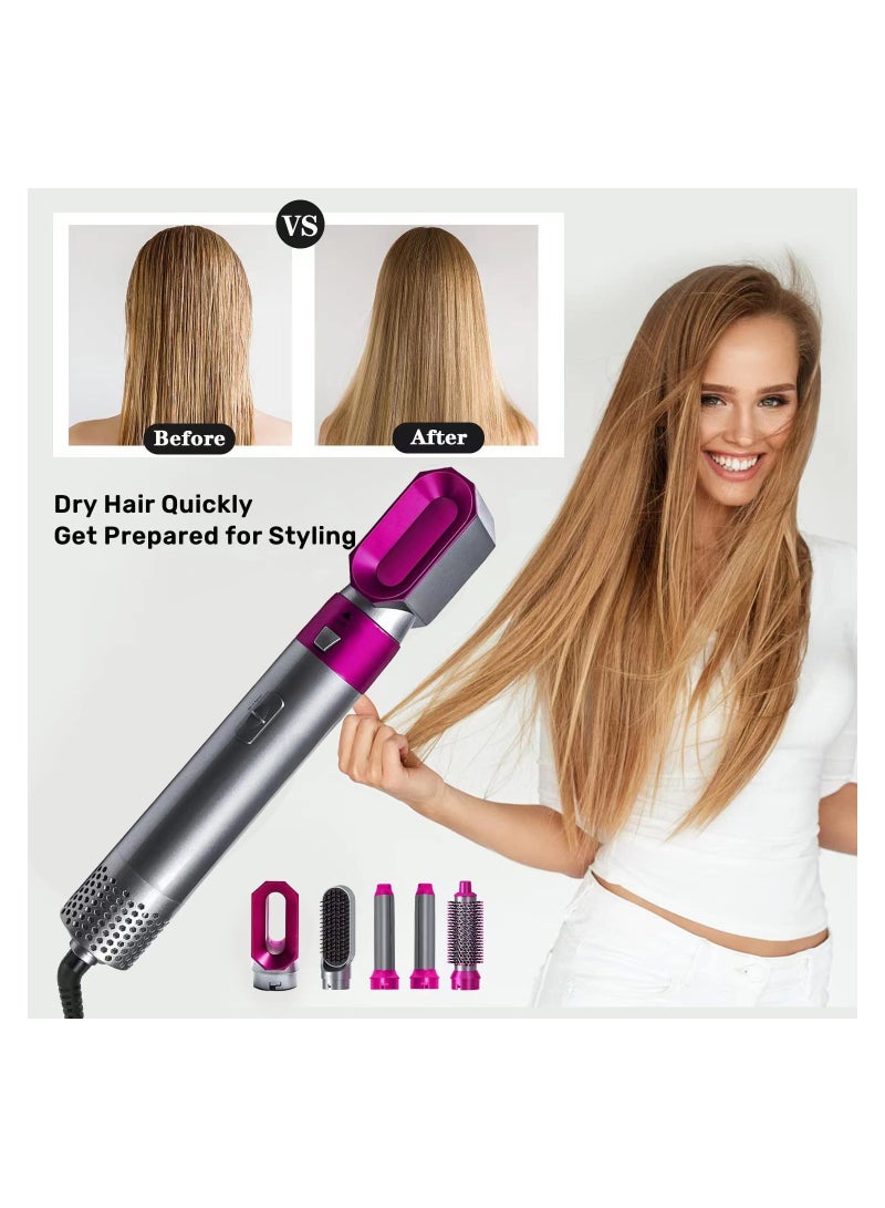 SYOSI 5 in 1 Hair Styler, New Updated Air Styler with Hot Air Brush, Air Curler, Hair Dryer, Straighteners,Wrapper, Negative Ion Hair Warp Suitable for All Hair Types - Image 4