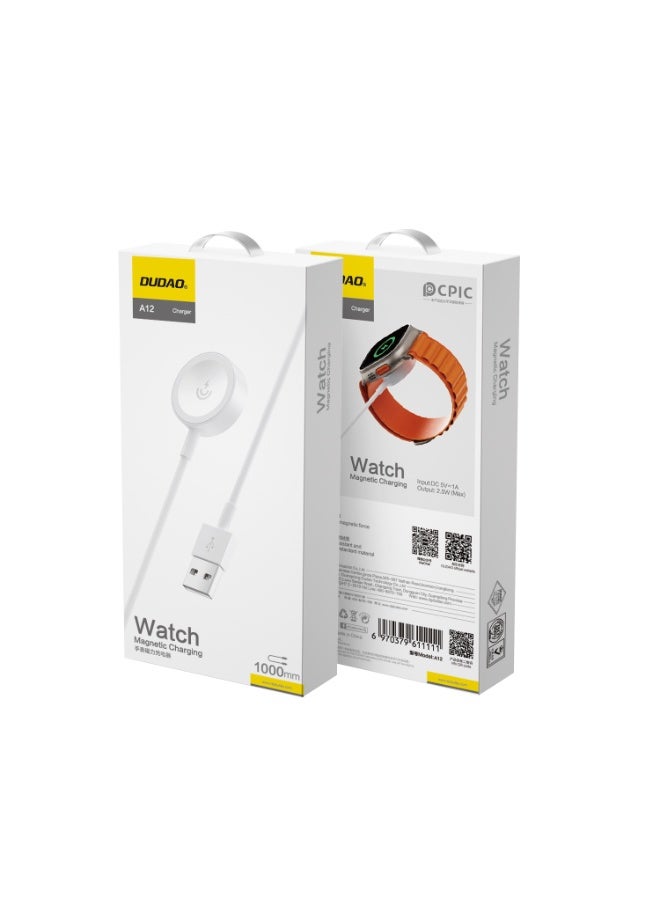 DUDAO A12-W WIRELESS WATCH MAGNETIC CHARGER -WHT - Image 1