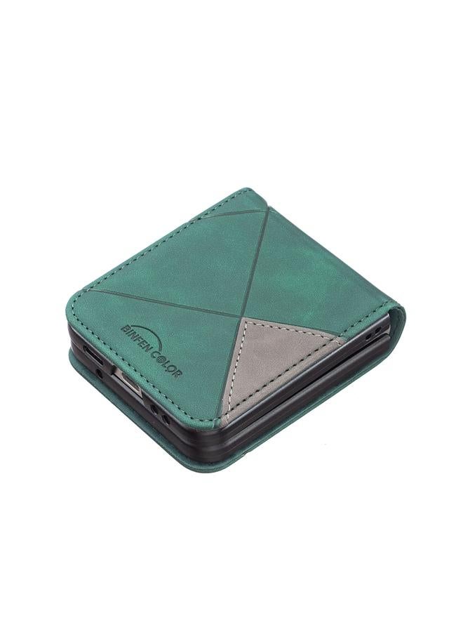 S-TOP Case For Samsung Galaxy Z Flip5 Rhombus Texture Leather Phone Case - Image 5