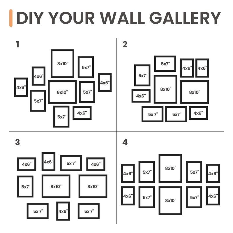 upsimples 10 Pack Picture Frames Collage Wall Decor with Glass  Gallery Wall Frame Set for Wall Mounting or Tabletop Display  Multi Sizes Including 8x10  5x7  4x6 Family Photo Frames  Gold - Image 2